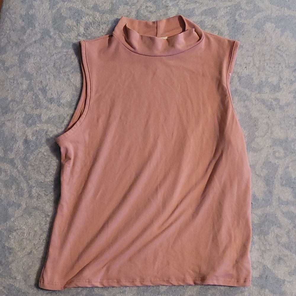 Pink sleeveless shirt